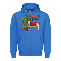 True Royal mooey christmas Zipper Hoodie - MaliasSmallBusiness