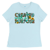 Baby Blue created with a purpose Ladies Tee - texasbilliewilder