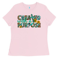 Bubblegum Pink created with a purpose Ladies Tee - texasbilliewilder