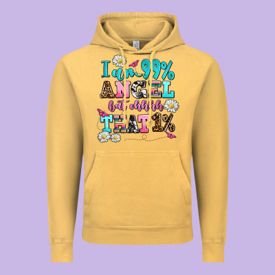I Am  99 Angel But Ohh That Vintage Hoodie Designed By Adodesignshop