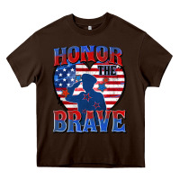 Chocolate Brown honor the brave Heavy Core Tee - Zillion Design Studio