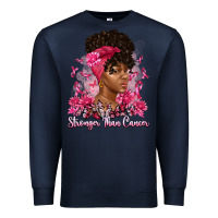 Navy stronger than cancer Premium Sweatshirt - Artiststas
