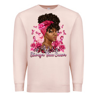 Pale Pink stronger than cancer Premium Sweatshirt - Artiststas