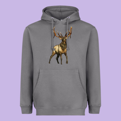 Elk Deer Heavyweight Hoodie Designed By Lillyallendesigns