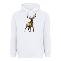 White elk deer Heavyweight Hoodie - LillyAllenDesigns