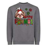 Storm merry pawmas christmas shih tzu Heavyweight Sweatshirt - Jasminsmagicworld
