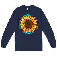 Navy sunflower christmas ornament Long Sleeve Tee - Jasminsmagicworld