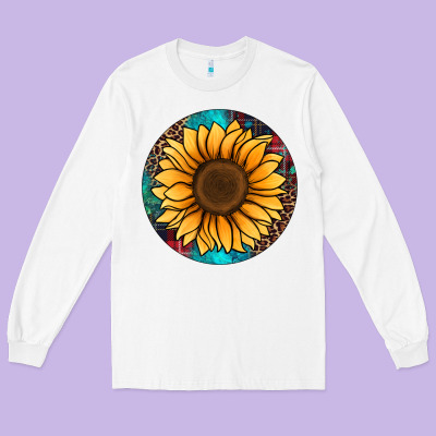 Sunflower Christmas Ornament Long Sleeve Tee Designed By Jasminsmagicworld