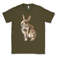 Army Green Rabbit Classic Tee - LillyAllenDesigns