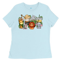 Baby Blue cute baby safari animals coffee cups Ladies Tee - texasbilliewilder