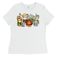 White cute baby safari animals coffee cups Ladies Tee - texasbilliewilder