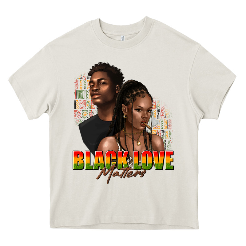 Afro Black Love Matters Heavy Core Tee by texasbilliewilder | Teevron