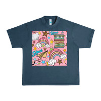 Midnight Navy school with rainbow seamless pattern Urban Heavy Tee - BundleAndBundleShop