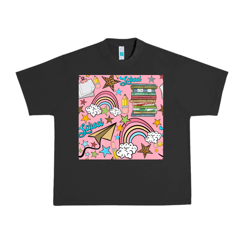 School With Rainbow Seamless Pattern Urban Heavy Tee by BundleAndBundleShop | Teevron