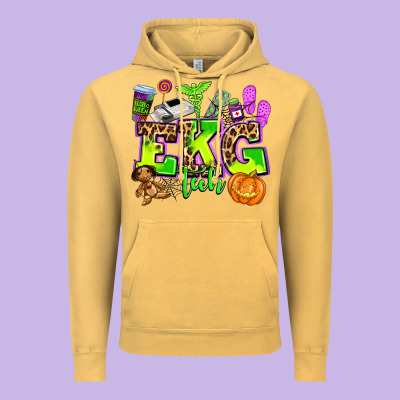 Ekg Tech Nurse Halloween Vintage Hoodie Designed By Adodesignshop