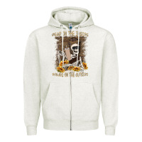 Oatmeal Heather dead inside boujee outside Zipper Hoodie - MaliasSmallBusiness
