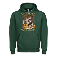 Sports Green dead inside boujee outside Zipper Hoodie - MaliasSmallBusiness