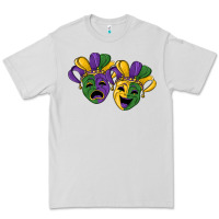 Dove Grey mardi gras mask Premium Tee - RanaPortraitStore