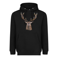Black elk deer head Heavyweight Hoodie - LillyAllenDesigns