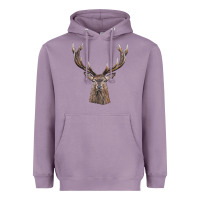 Lavender elk deer head Heavyweight Hoodie - LillyAllenDesigns