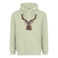 Matcha elk deer head Heavyweight Hoodie - LillyAllenDesigns