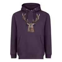 Plum elk deer head Heavyweight Hoodie - LillyAllenDesigns
