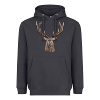 Smoke elk deer head Heavyweight Hoodie - LillyAllenDesigns