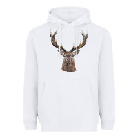 White elk deer head Heavyweight Hoodie - LillyAllenDesigns