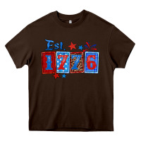 Chocolate Brown est 1776 Heavy Core Tee - Zillion Design Studio