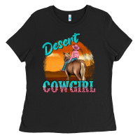 Black desert cowgirl Ladies Tee - texasbilliewilder