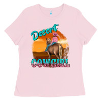 Bubblegum Pink desert cowgirl Ladies Tee - texasbilliewilder