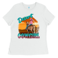 White desert cowgirl Ladies Tee - texasbilliewilder