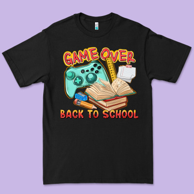 Game Over Back To School Premium Tee Designed By Texasbilliewilder