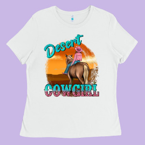 Desert Cowgirl Ladies Tee Designed By Texasbilliewilder