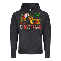 Vintage Black i dig Christmas bulldozer santa Vintage Hoodie - JahusDesignShop