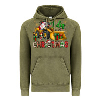 Vintage Olive i dig Christmas bulldozer santa Vintage Hoodie - JahusDesignShop