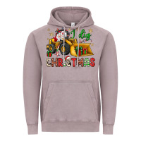 I Dig Christmas Bulldozer Santa Vintage Hoodie | Teevron