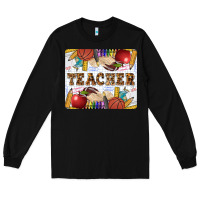 Black Teacher Long Sleeve Tee - LillyAllenDesigns