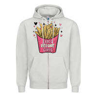 Dove Grey fries before guys Zipper Hoodie - MaliasSmallBusiness