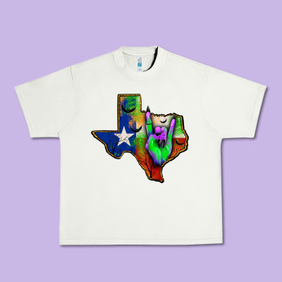 Texas Map Halloween Urban Heavy Tee Designed By Jahusdesignshop