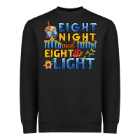 Black eight night and eight light for hanukkah Heavyweight Sweatshirt - AdoDesignShop