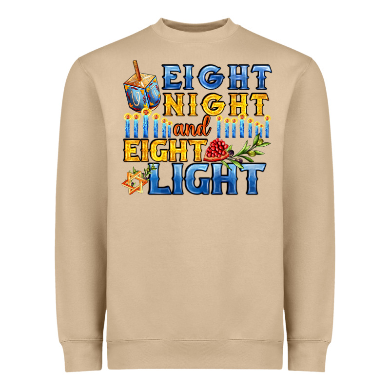 Eight Night And Eight Light For Hanukkah Heavyweight Sweatshirt by AdoDesignShop | Teevron