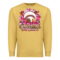 Antique Gold strike out cancer baseball Premium Sweatshirt - Artiststas