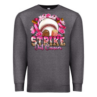 Charcoal Heather strike out cancer baseball Premium Sweatshirt - Artiststas