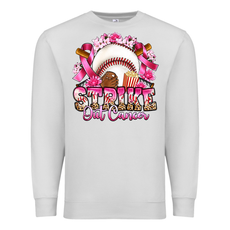 Strike Out Cancer Baseball Premium Sweatshirt by Artiststas | Teevron