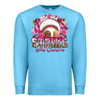 Ocean Blue strike out cancer baseball Premium Sweatshirt - Artiststas