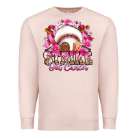 Pale Pink strike out cancer baseball Premium Sweatshirt - Artiststas
