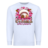 White strike out cancer baseball Premium Sweatshirt - Artiststas