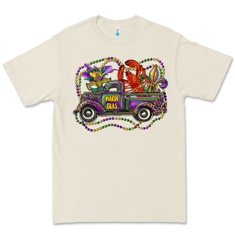 Mardi Gras Truck With Mask Fleur De Lis And Crawfish Premium Tee by RanaPortraitStore | Teevron