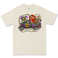 Bone mardi gras truck with mask fleur de lis and crawfish Premium Tee - RanaPortraitStore